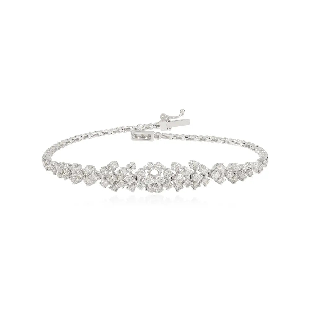 Most Beautiful New Arrivals Genuine Diamond Statement Bracelet 18K Gold Unisex Jewelry