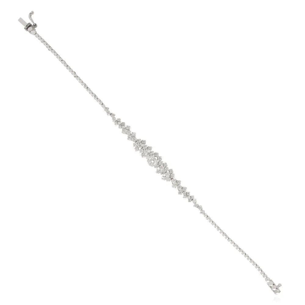 Most Beautiful New Arrivals Genuine Diamond Statement Bracelet 18K Gold Unisex Jewelry