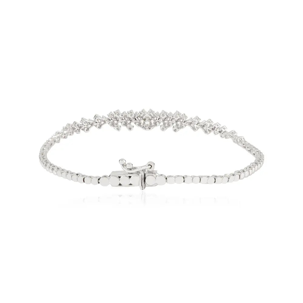 Most Beautiful New Arrivals Genuine Diamond Statement Bracelet 18K Gold Unisex Jewelry