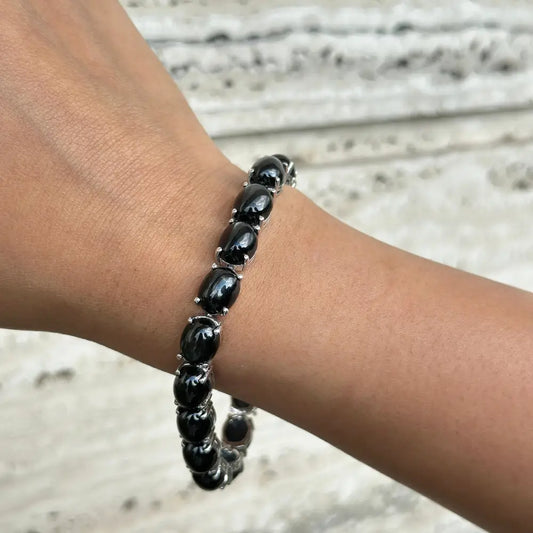 Explore Wholesale Jewelry Black Star Stackable Tennis Bracelet For Unisex In 925 Solid Silver