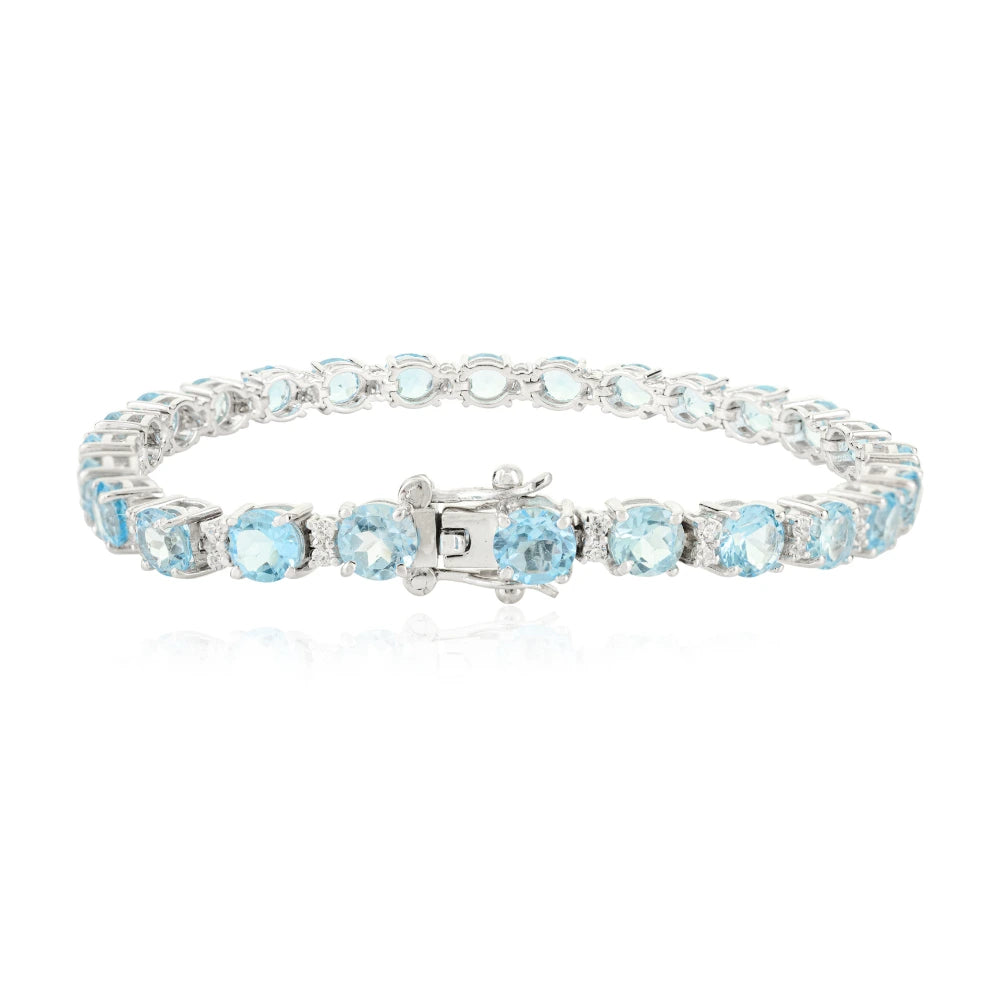 Exporter Unique Design 100% Natural Blue Topaz & American Diamond Statement Bulk Order Available