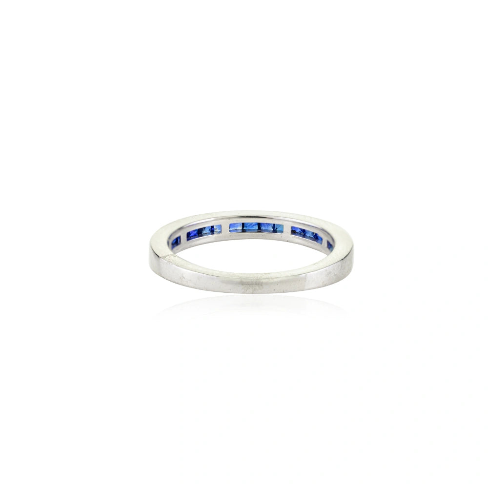 Precious Gemstone Jewelry Genuine Blue Sapphire Stackable Ring Top Quality Products