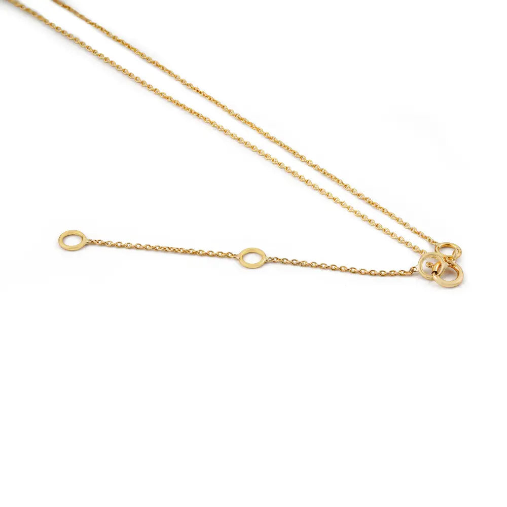 18K Yellow Gold Handmade Black Diamond Minimal Solitaire Pendant Necklace Fine Jewelry