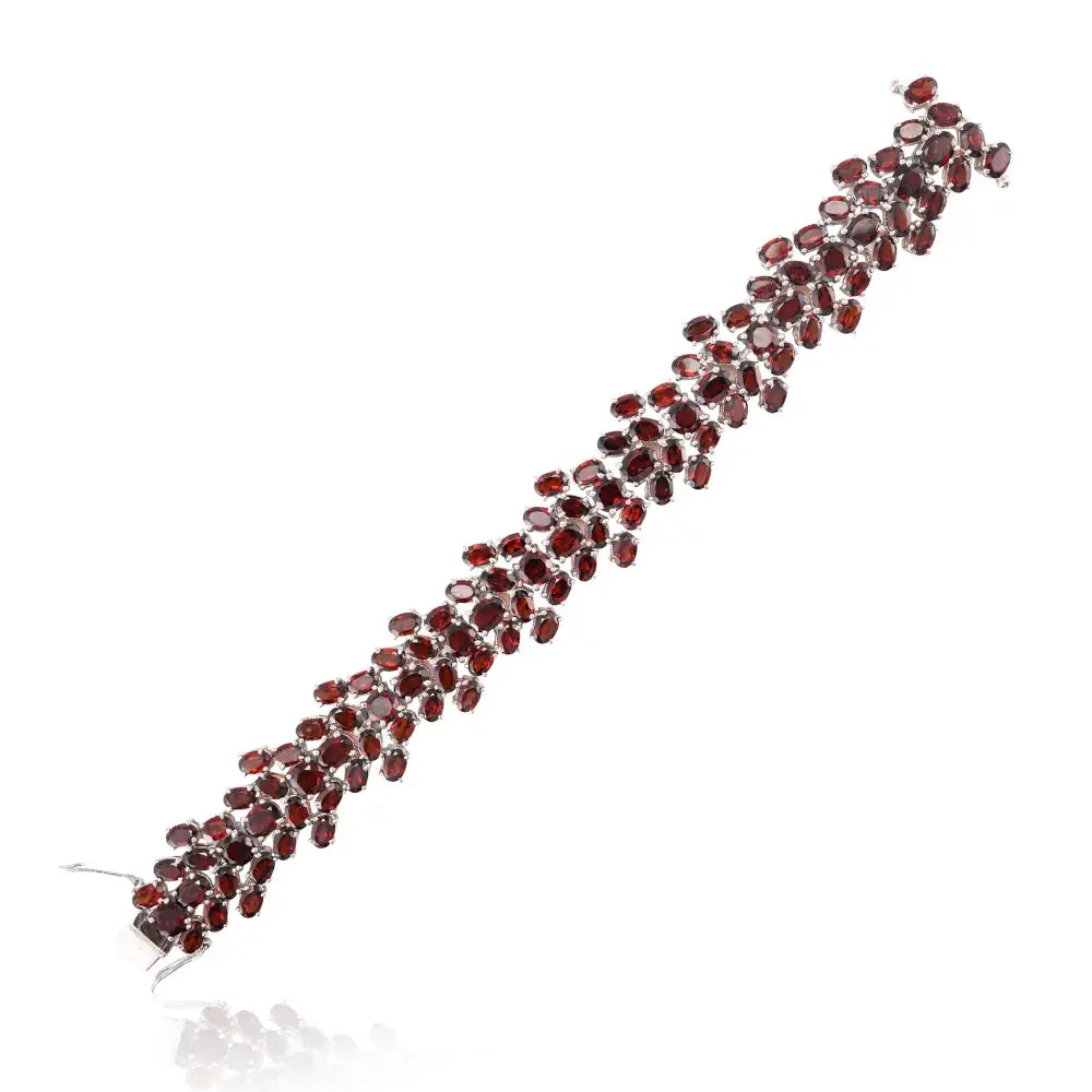 Explore 925 Sterling Silver Real Garnet Wedding Bracelet Wholesale Women Jewelry