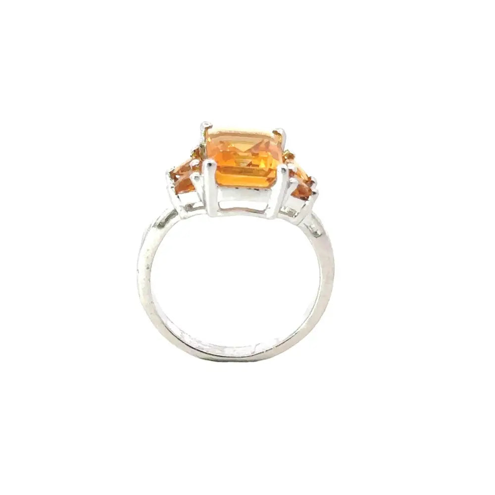 Bulk Order Jewelry Authentic Natural Citrine November Birthstone Ring Set In Prong Setting