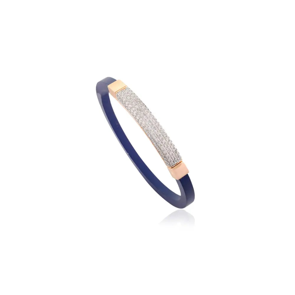 Round Brilliant Cut Diamond Adjustable Bracelet For Men K18 Yellow Gold Pave Setting