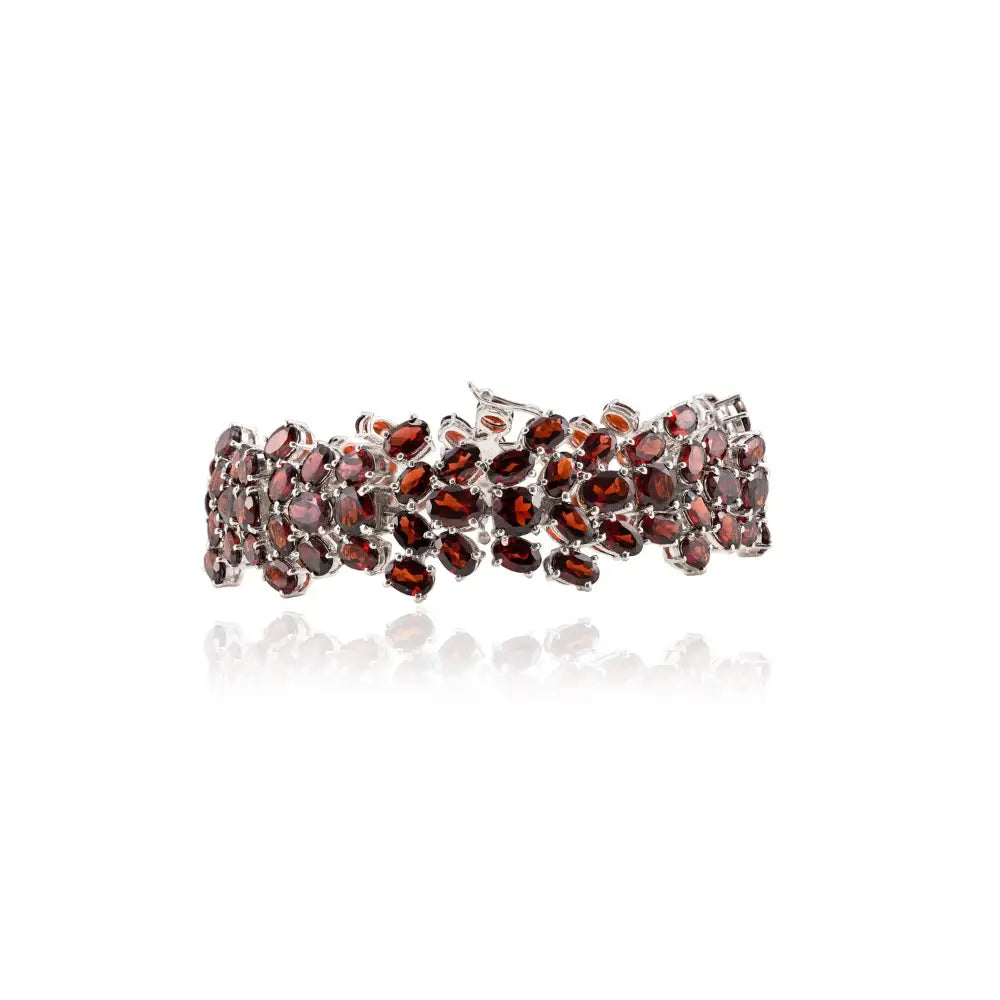 Explore 925 Sterling Silver Real Garnet Wedding Bracelet Wholesale Women Jewelry