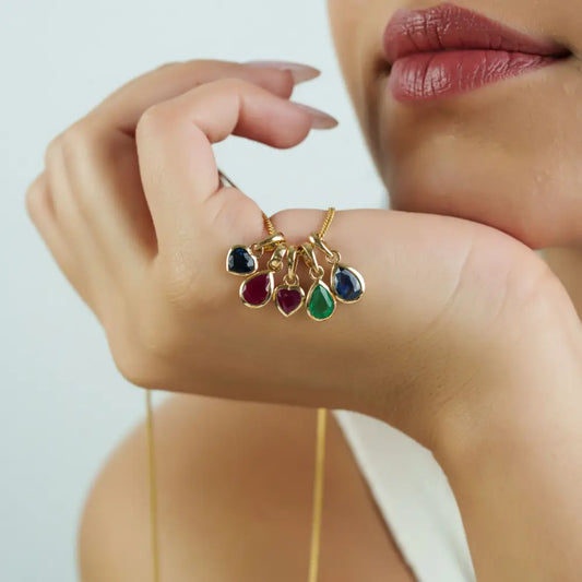 0.7ct. Ruby Gemstone Teardrop Shape Minimalist Dainty Pendant Fine 14K Real Yellow Gold Jewelry