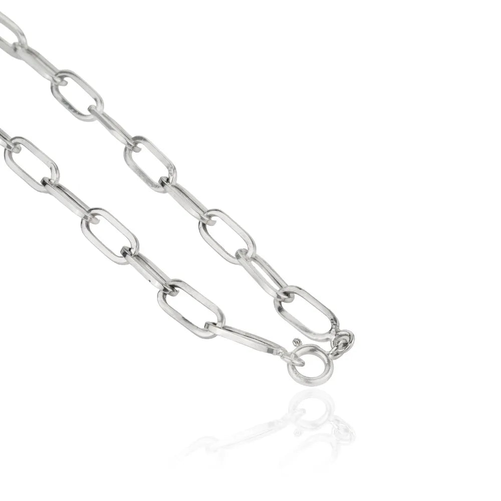 3mm Round Cut Diamond Real K14 White Gold Paperclip Chain Half Tennis Necklace Sparkle Bulk Jewelry