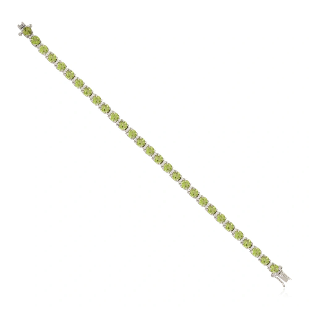 Box Lock Unique Design Natural Peridot & American Diamond Statement Bracelet Bulk Order