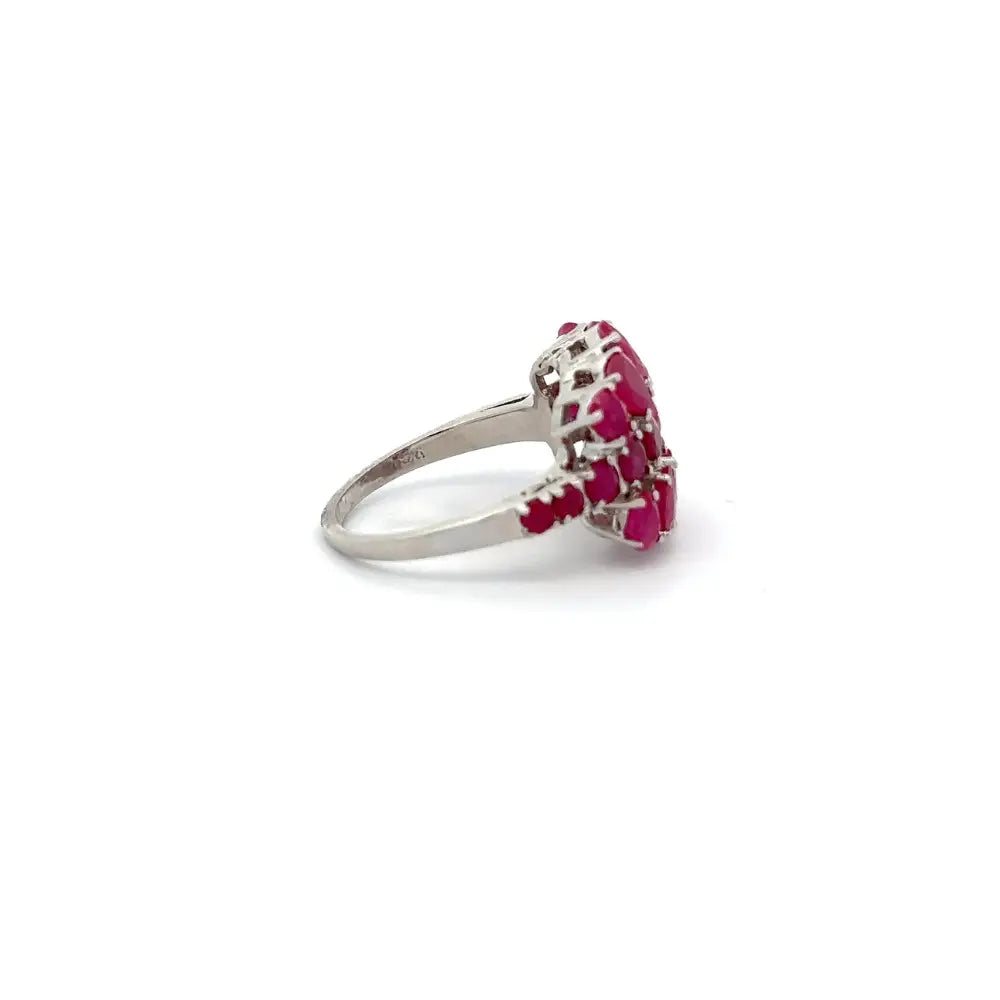 Precious Gemstone 925 Sterling Silver Ruby Statement Ring Custom Made Jewelry Manufacturer