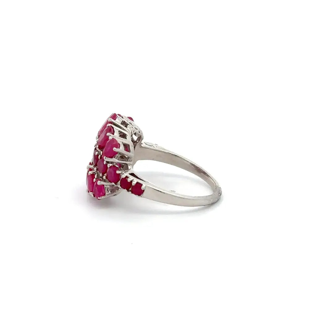 Precious Gemstone 925 Sterling Silver Ruby Statement Ring Custom Made Jewelry Manufacturer