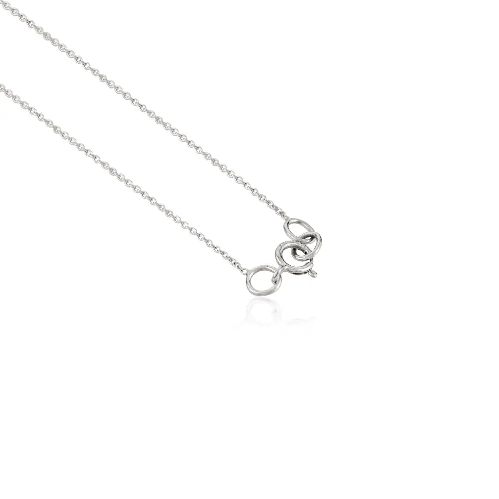 Elegant Design 14K White Gold Emerald & Diamond Stacking Charm Necklace Everyday Jewelry