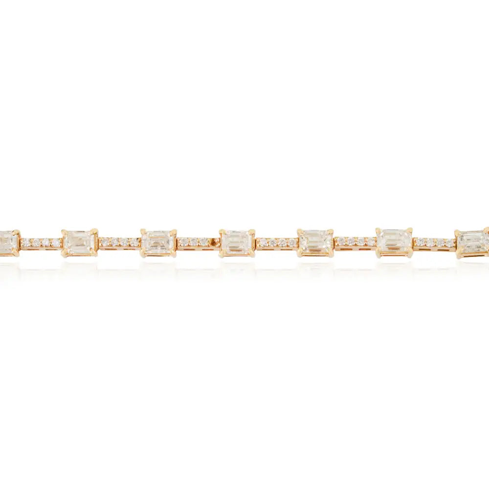 Stunning 14K Real Yellow Gold Natural Diamond Tennis Bracelet Trending Jewelry Manufacturer