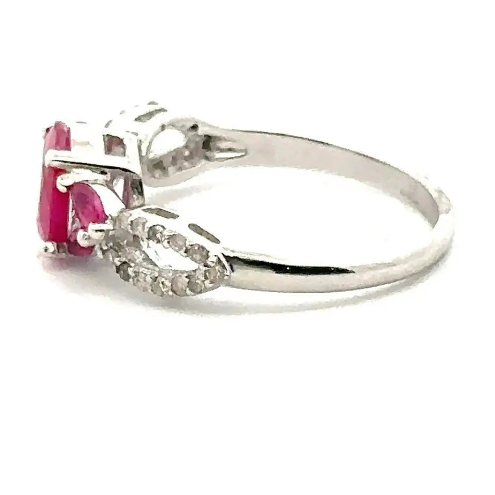 Superior Quality Top Seller Ruby & American Diamond July Birthstone Ring For Valentine's Day Gift