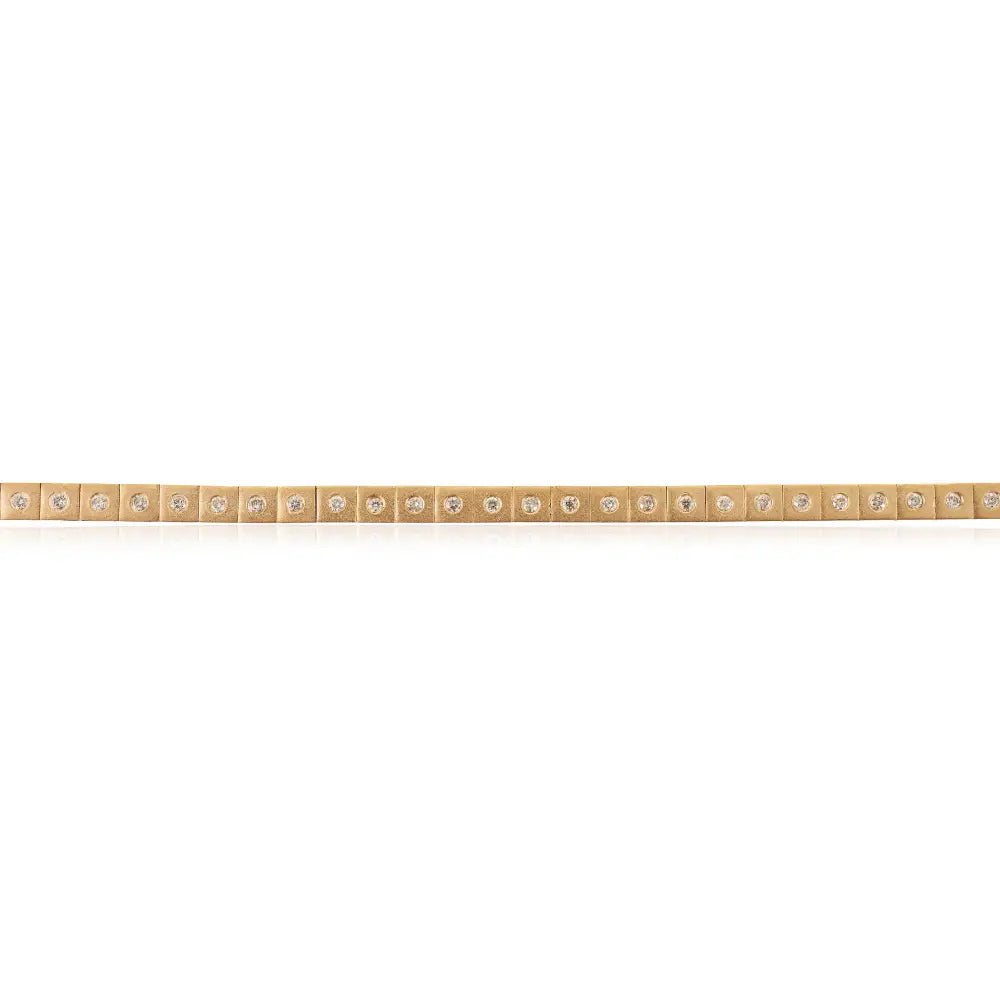 Wholesale Price Natural Diamond Tennis Bracelet K14 Solid Yellow Gold Best Selling Jewelry