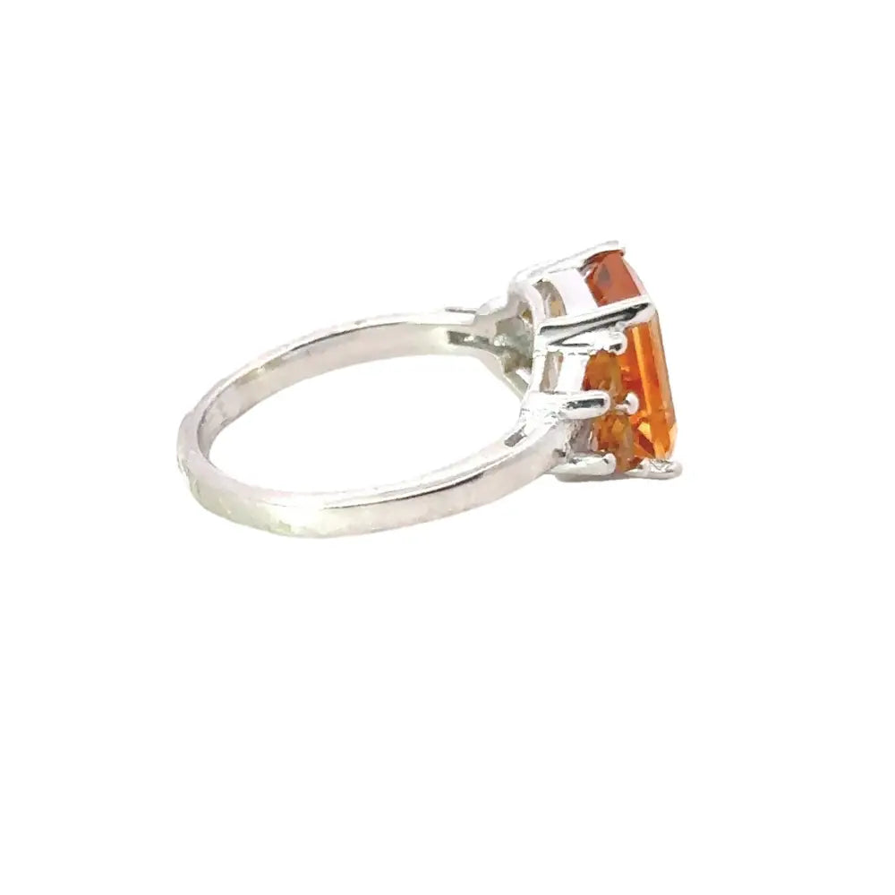 Bulk Order Jewelry Authentic Natural Citrine November Birthstone Ring Set In Prong Setting