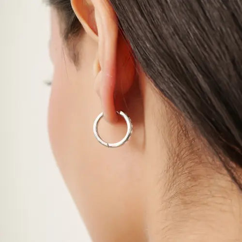 Solid 925 Sterling Silver Round Cut Multi Sapphire Gemstone Hoop Earrings For Women Party Wear Jewelry