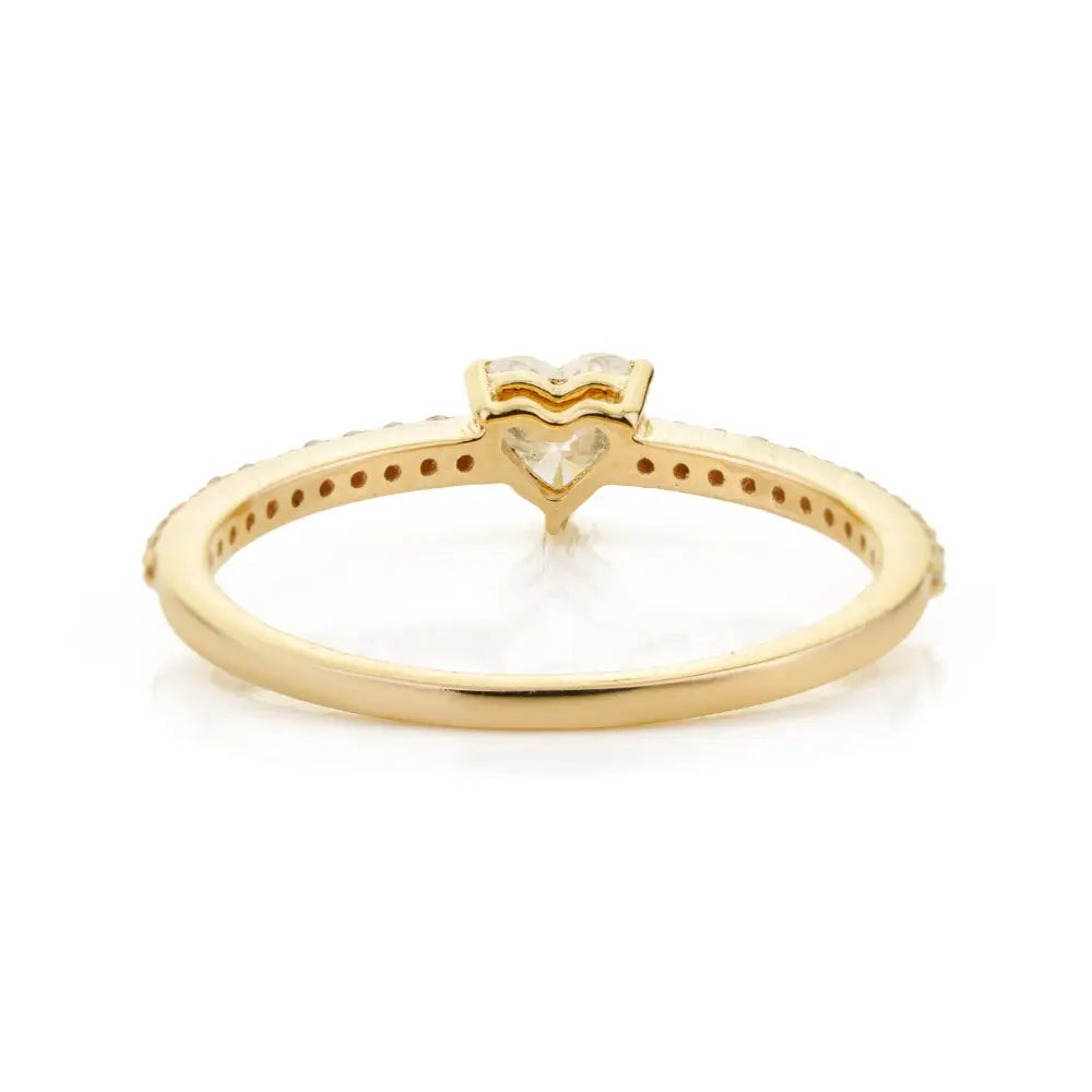 Elegant Simple 100% Natural Diamond Stacking Minimalist Ring Solid 14K Yellow Gold Jewelry
