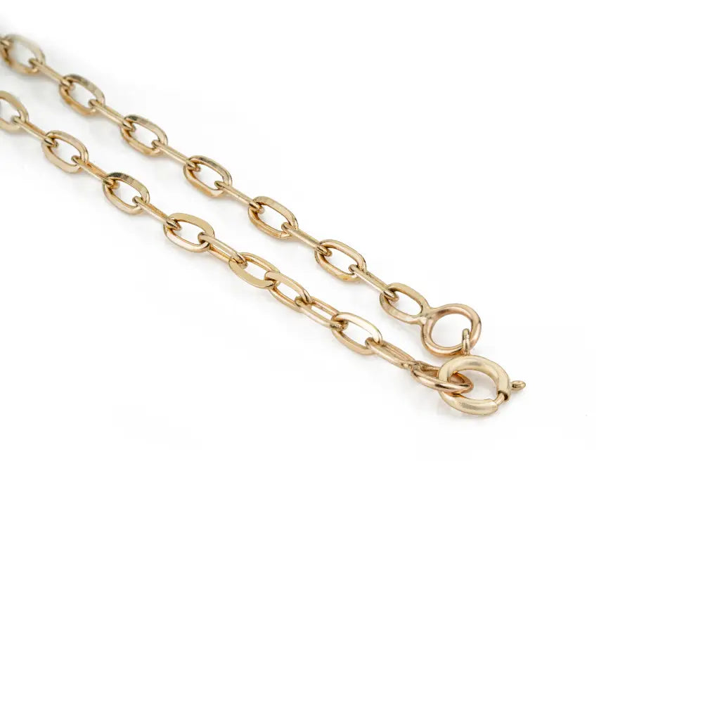 July Birthstone Genuine Ruby Paperclip Chain Half Tennis Necklace 14K Solid Yellow Gold Jewelry