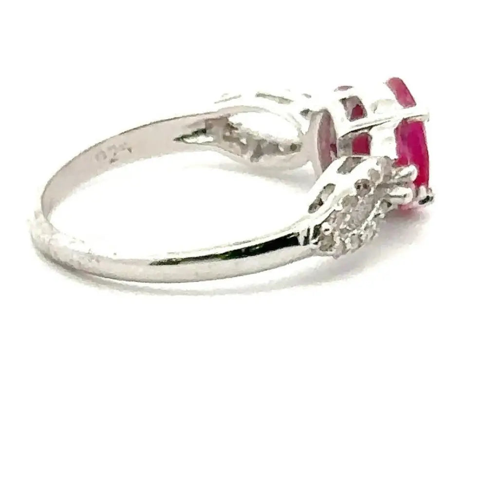 Superior Quality Top Seller Ruby & American Diamond July Birthstone Ring For Valentine's Day Gift