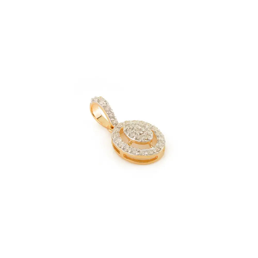Dainty Handmade Natural Diamond Minimal Halo Pendant Everyday Jewelry 18K Yellow Gold