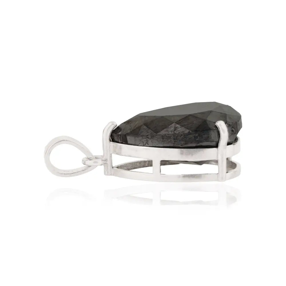 New Collection 5.9 Ct. Black Diamond Pear Shape Solitaire Pendant Latest Birthstone Jewelry