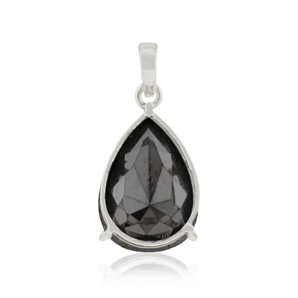 New Collection 5.9 Ct. Black Diamond Pear Shape Solitaire Pendant Latest Birthstone Jewelry