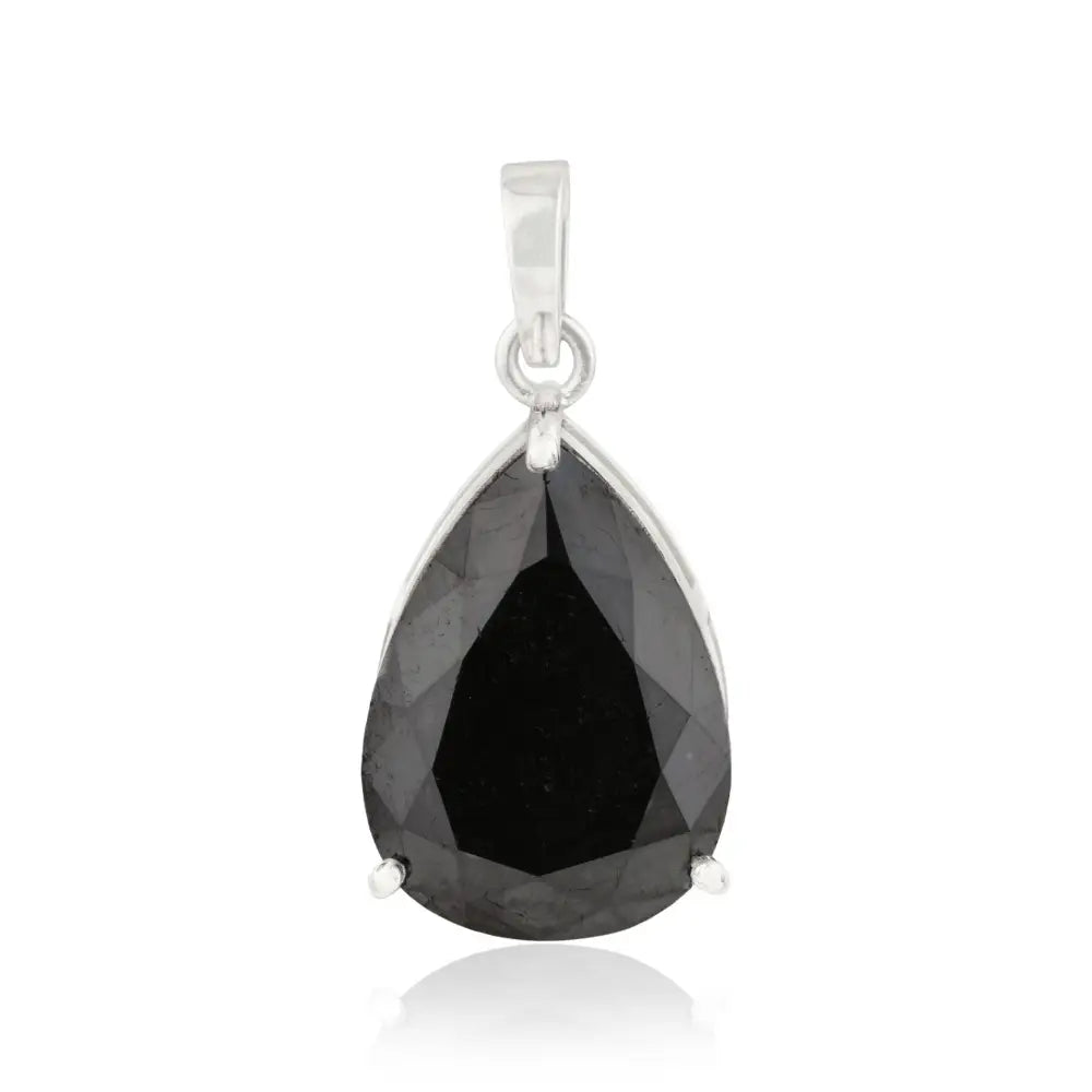 New Collection 5.9 Ct. Black Diamond Pear Shape Solitaire Pendant Latest Birthstone Jewelry