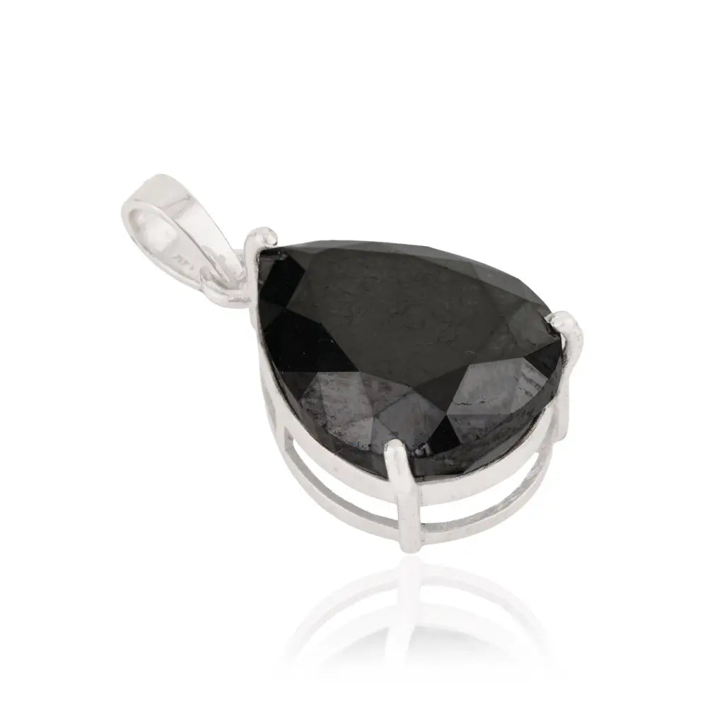 New Collection 5.9 Ct. Black Diamond Pear Shape Solitaire Pendant Latest Birthstone Jewelry