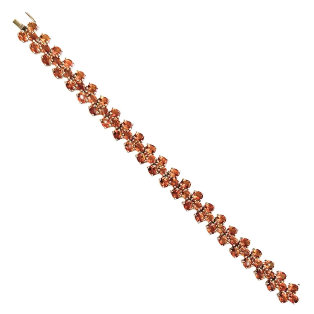 Semi Precious Gemstone 100% Natural Citrine Tennis Bracelet For Women Wholesale Fine Jewelry