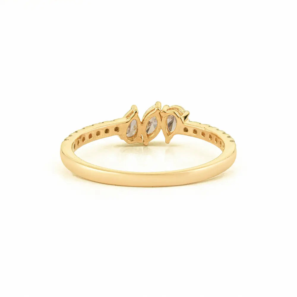 Minimalist 0.42ct. Natural Diamond Stacking Band Ring Fine 14K Original Yellow Gold Jewelry