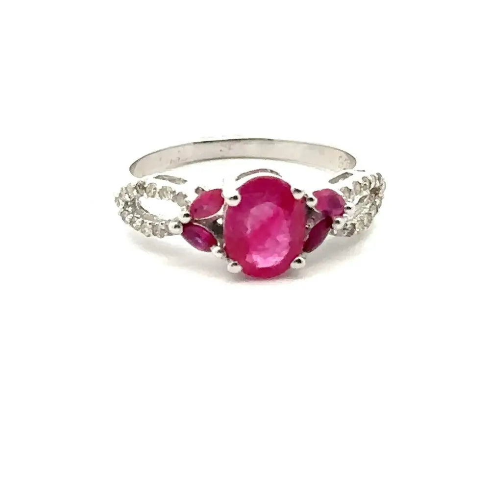 Superior Quality Top Seller Ruby & American Diamond July Birthstone Ring For Valentine's Day Gift