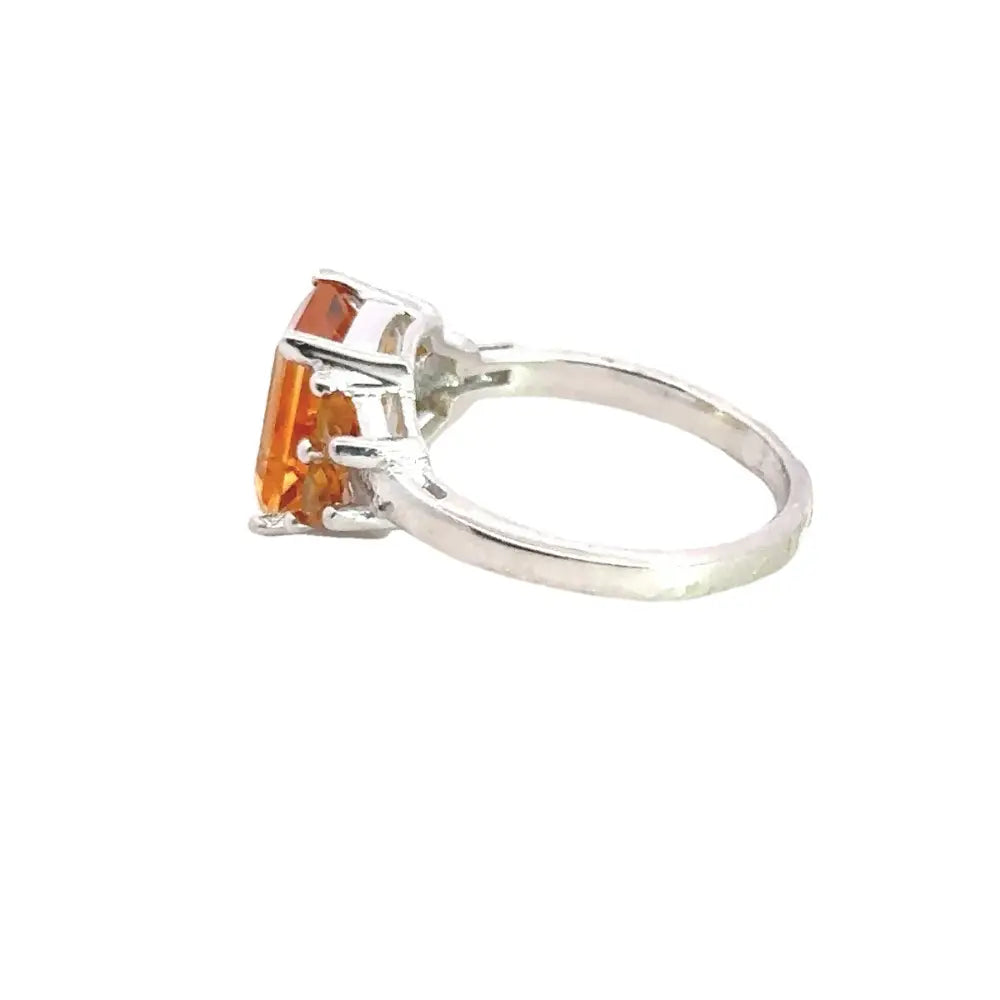 Bulk Order Jewelry Authentic Natural Citrine November Birthstone Ring Set In Prong Setting