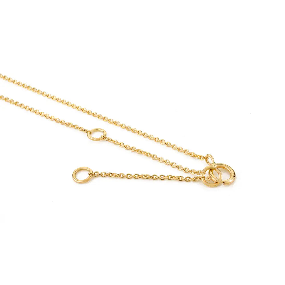 Precious Gemstone Fine 14K Yellow Gold Emerald Charm Necklace Light Weight Jewelry