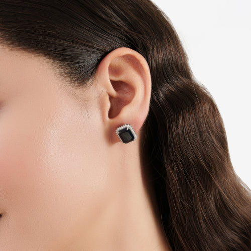 New Arrivals 925 Sterling Silver Natural Blue Sapphire & Halo Diamonds Studs Earrings