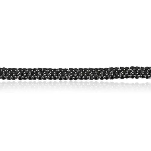 Classic Natural Black Onyx Gemstone 925 Sterling Silver Statement Bracelet For Women's