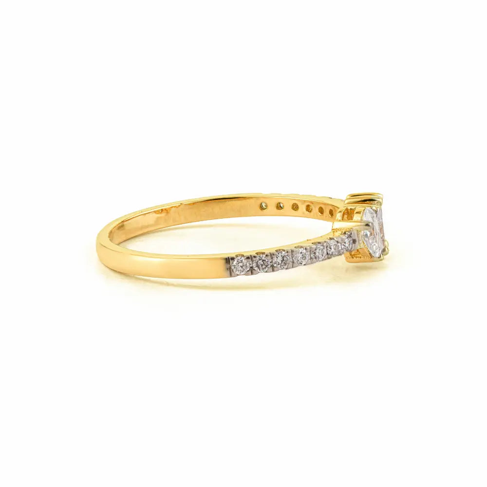 Minimalist 0.42ct. Natural Diamond Stacking Band Ring Fine 14K Original Yellow Gold Jewelry