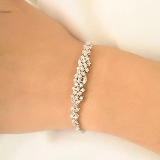 Most Beautiful New Arrivals Genuine Diamond Statement Bracelet 18K Gold Unisex Jewelry