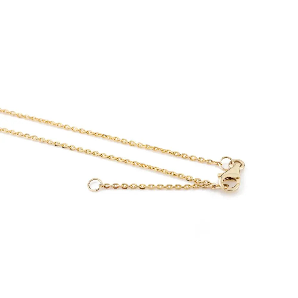 Natural Blue Sapphire Flower Necklace in 14k Solid Yellow Gold