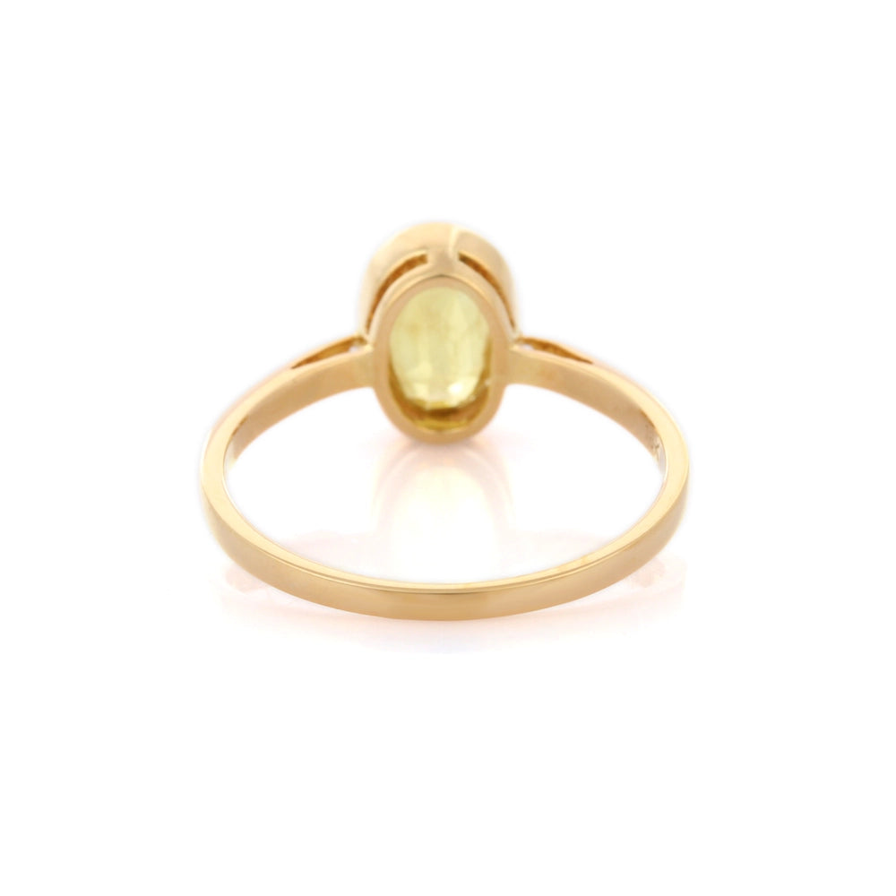 Best Selling Product Natural Yellow Sapphire 18K Solid Yellow Gold Unisex Ring