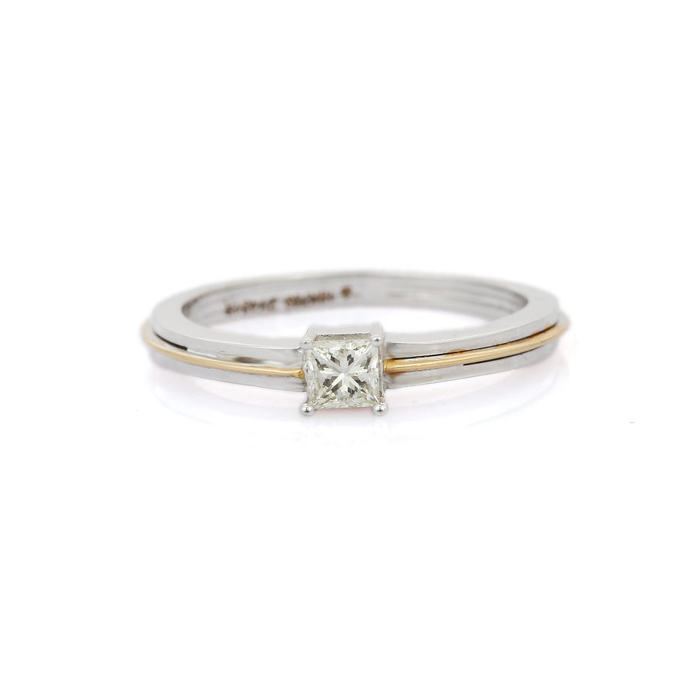 Classic Hot Selling Product 18K Solid White Gold Natural Diamond Rings