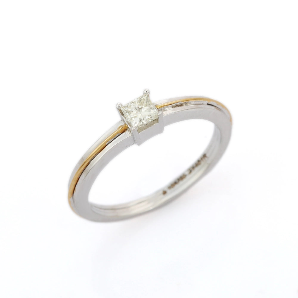 Classic Hot Selling Product 18K Solid White Gold Natural Diamond Rings