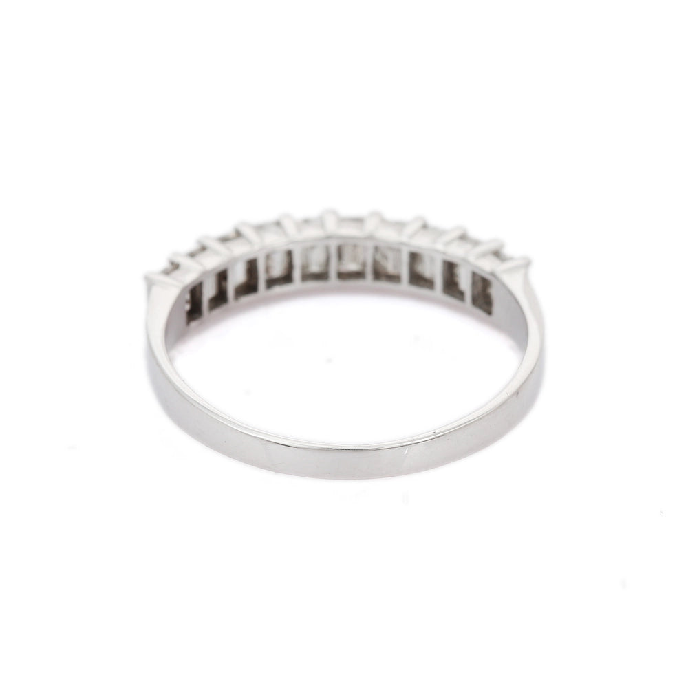 Classic Hot Selling Natural Diamond 18K Fine White Gold Half Eternity Band Rings