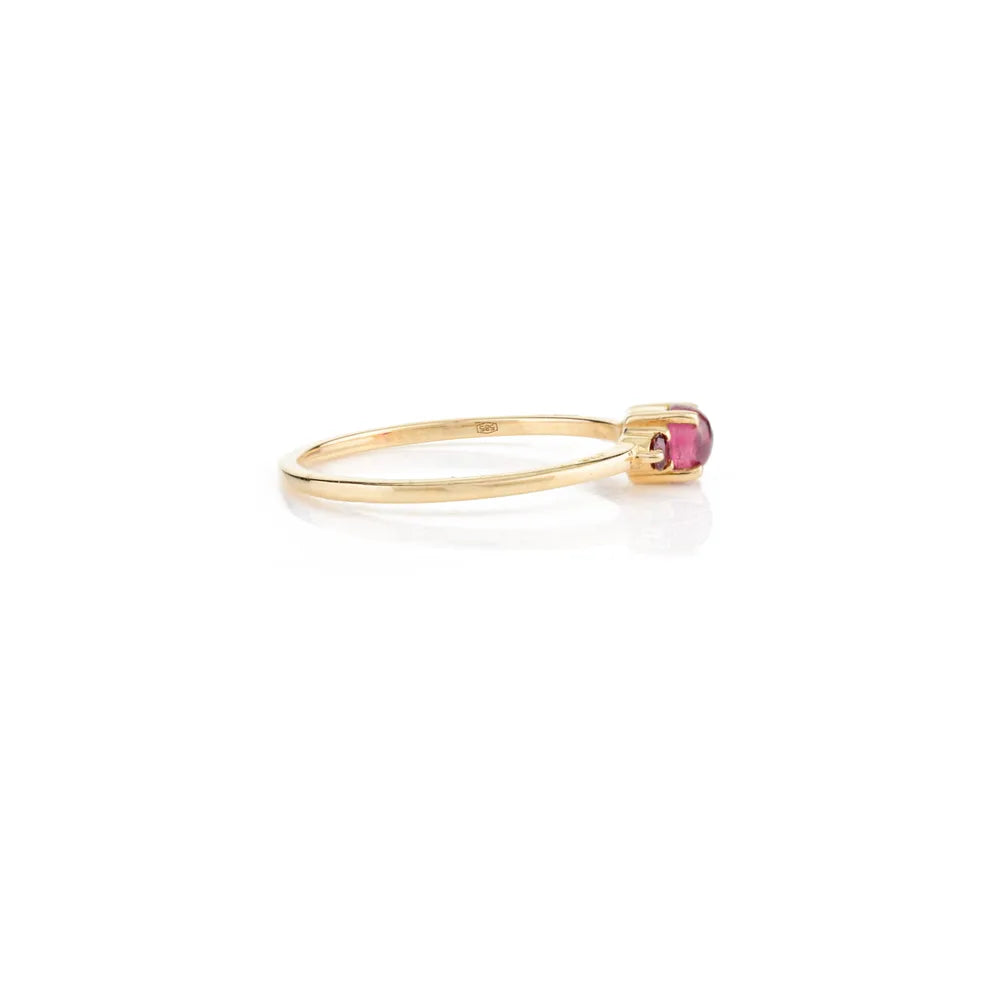 14K Yellow Gold Garnet January Birthstone Ring Fine Jewelry