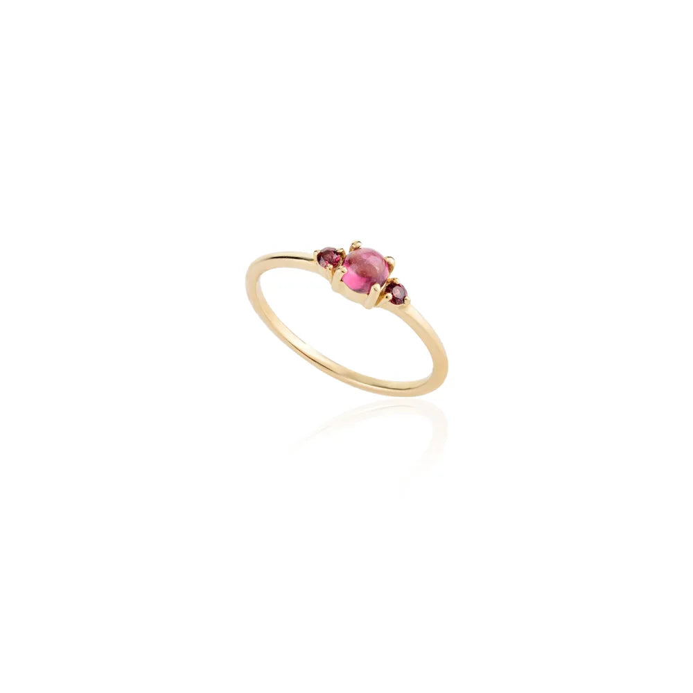 14K Yellow Gold Garnet January Birthstone Ring Fine Jewelry