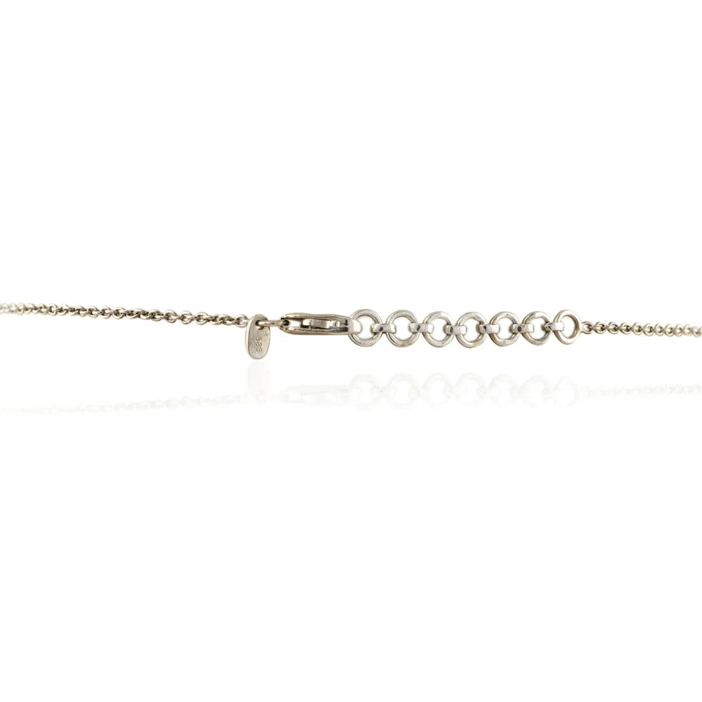 Best Selling Product Natural Diamond 14K Solid White Gold Paper Clip Necklace