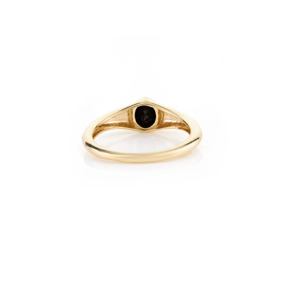 Best Quality Products K14 Yellow Gold Black Onyx Ring