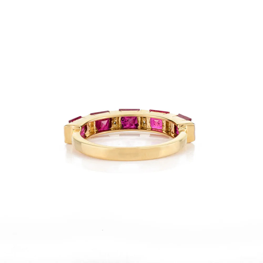 Best Selling Products Ruby & Diamond 18K Yellow Gold Handmade Ring