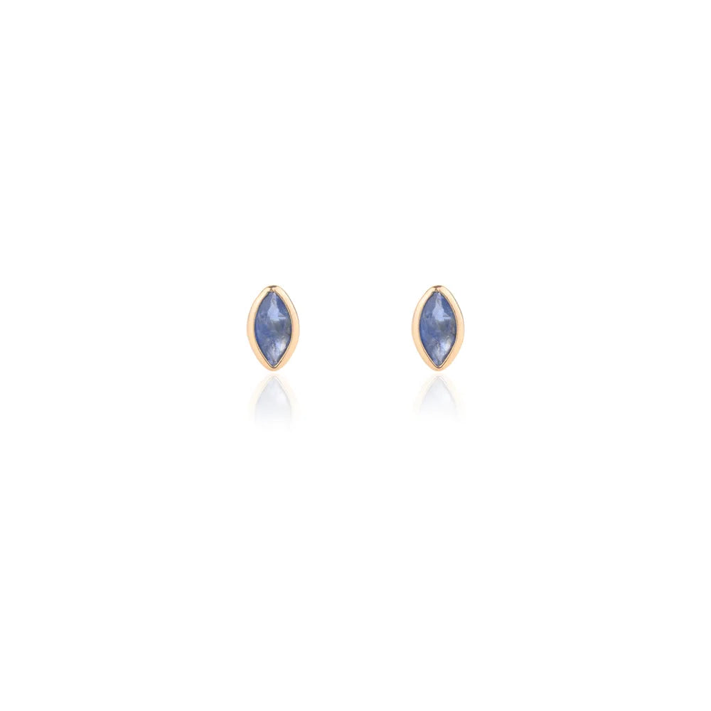 Blue Sapphire 18K White Gold Dangle Earring Authentic Jewelry